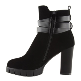 Crne čizme s visokim potpeticama BH114-KB Crne crna 2