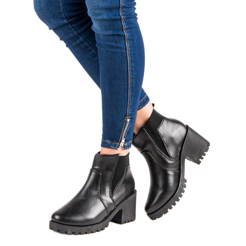 Crne čizme Chelsea na šanku crna 2