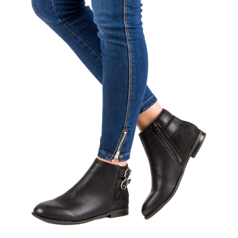 Super Mode Crne niske čizme crna 2