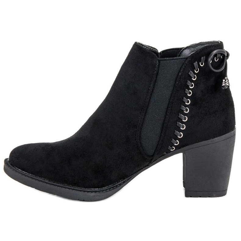 Ležerne čizme s visokim potpeticama crna 1