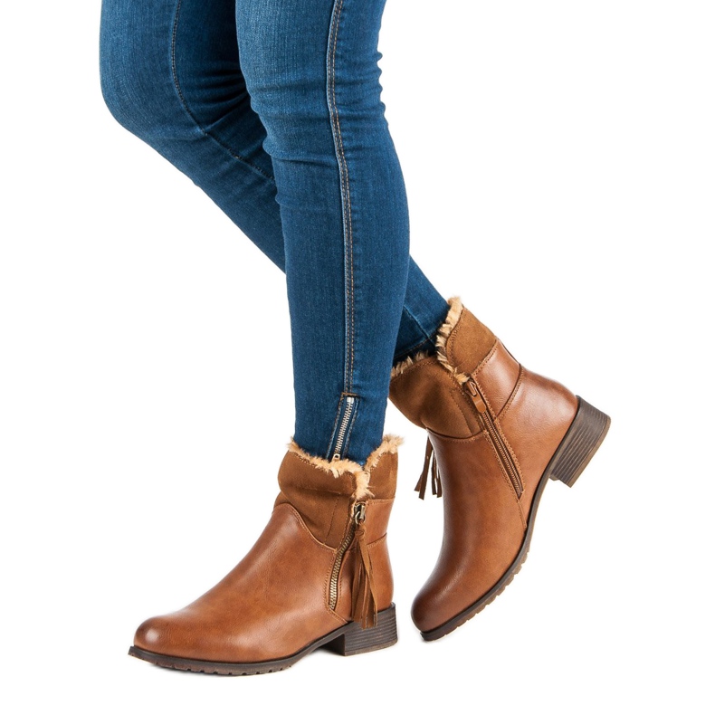 Forever Folie Tople ženske čizme smeđa 2