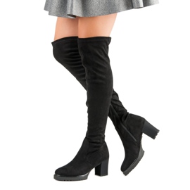 Čizme od antilopa na platformi crno 2