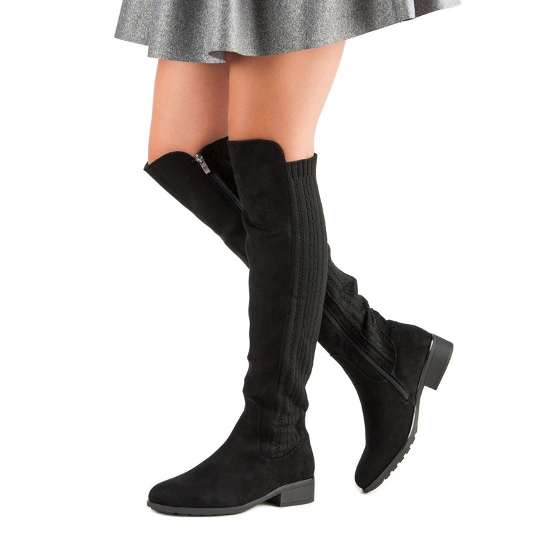 Filippo Čizme na ravnu petu crna 2