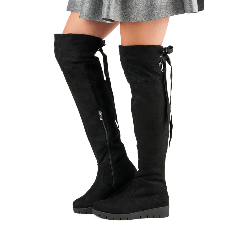 Filippo Čizme od antilopa na platformu crno 1