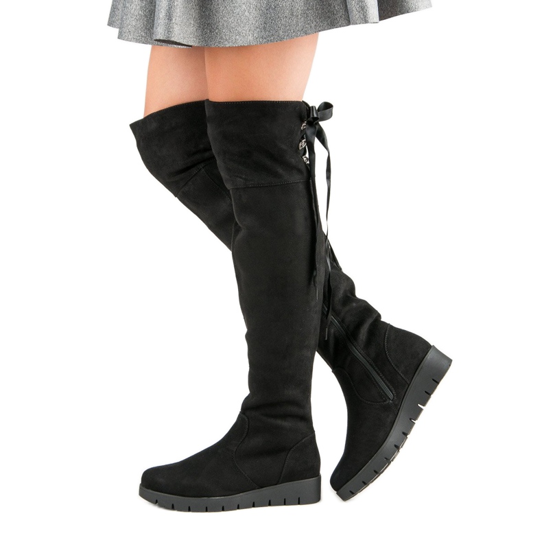 Filippo Čizme od antilopa na platformu crno 2