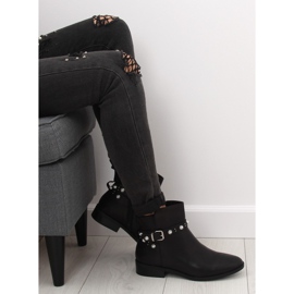 Crne čizme Chelsea s biserima 8996 Crna 1
