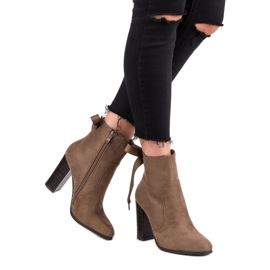 Super Mode Elegantne čizme na post smeđa 2