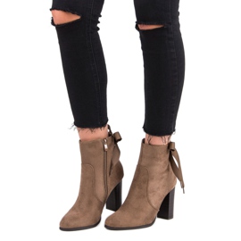 Super Mode Elegantne čizme na post smeđa 1