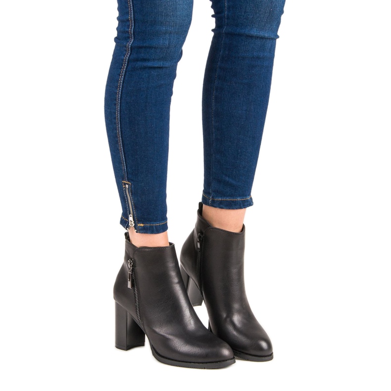 Super Mode Crne čizme s visokim potpeticama crno 1