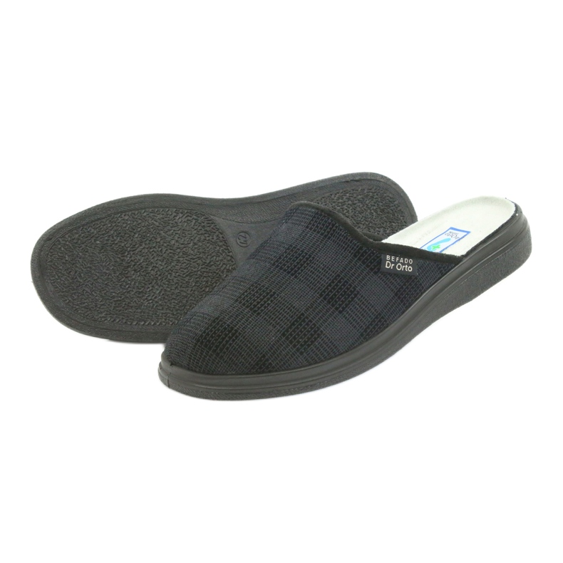 Befado muške cipele125m papuče, papuče zdravlja crno siva 4