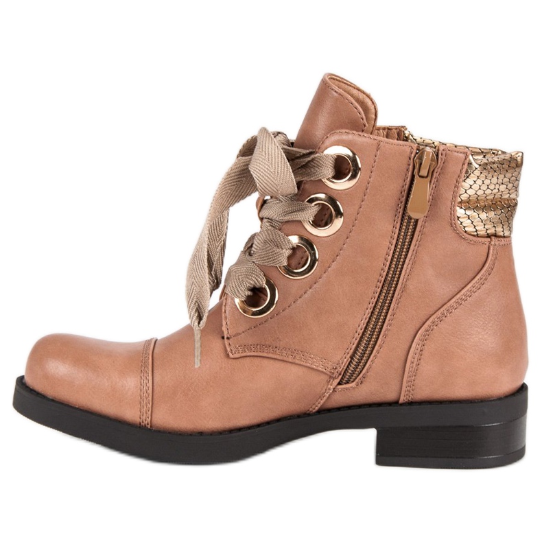 Bestelle Čizme u prahu na ravnoj peti ružičasta 1