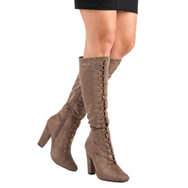 Cm Paris Čizme na vezanje smeđa 1