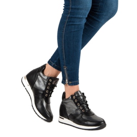 J. Star Sportske tenisice na klin crna 1