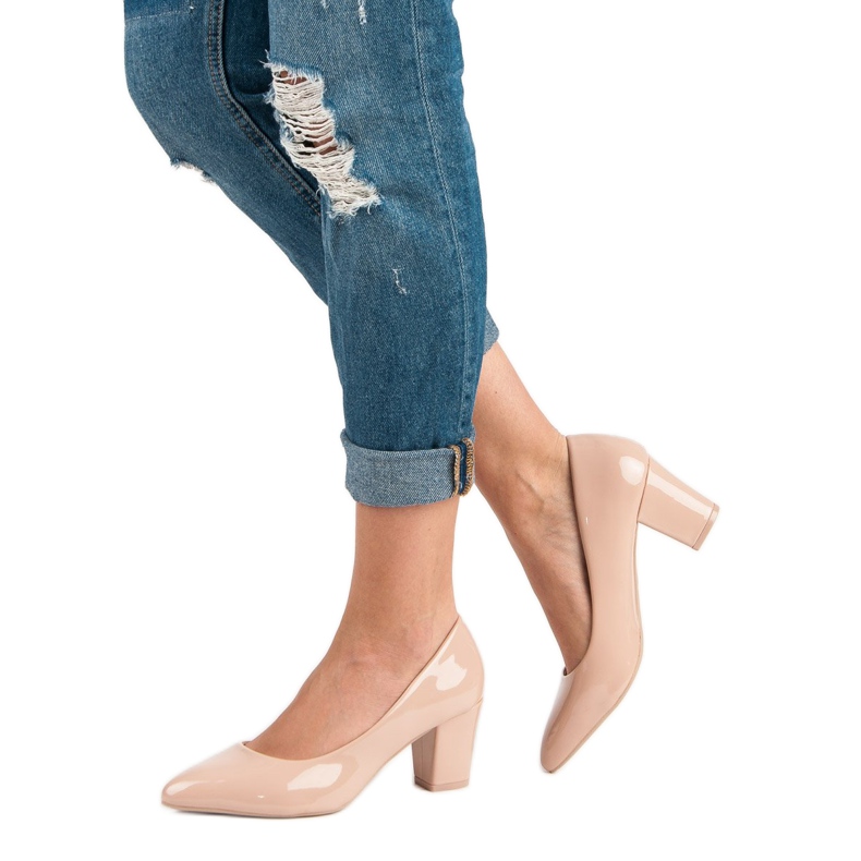 Klasične lakirane pumpe smeđa 2