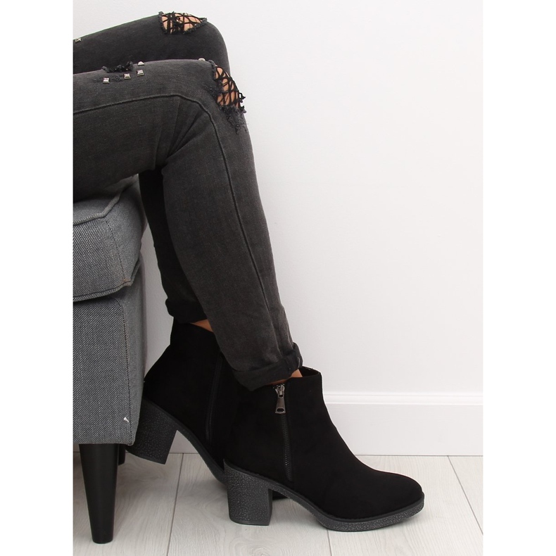 Crne čizme sa širokim potpeticama 2013 Crna crno 2