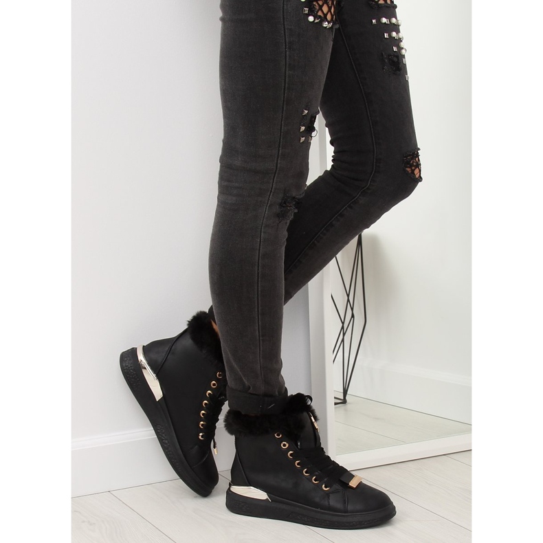 Crne izolirane tenisice F506 crne crno 2