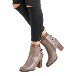 Super Mode Elegantne čizme na post smeđa 2