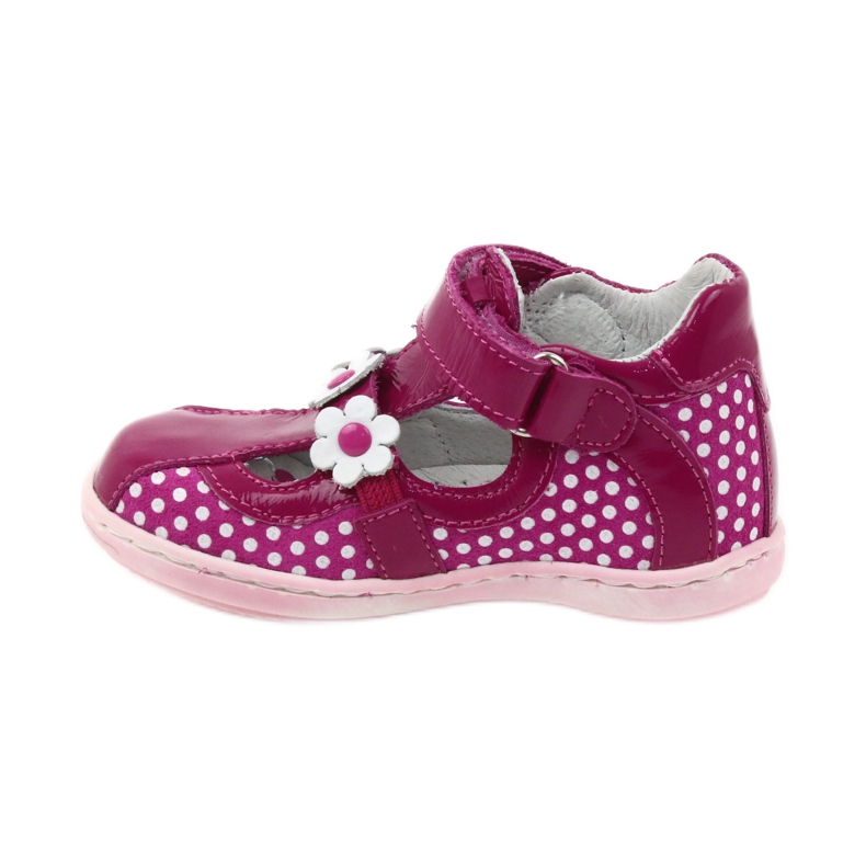 Balerinke na točkice s cvijećem Ren But 267 ružičasta bijela 2