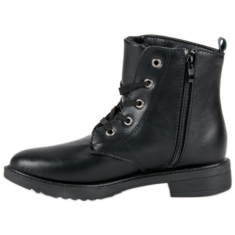 Klasične čizme na vezanje crna 1