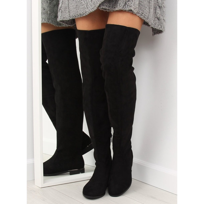 Crne ženske čizme za bedra 7570-PG crne crna 1