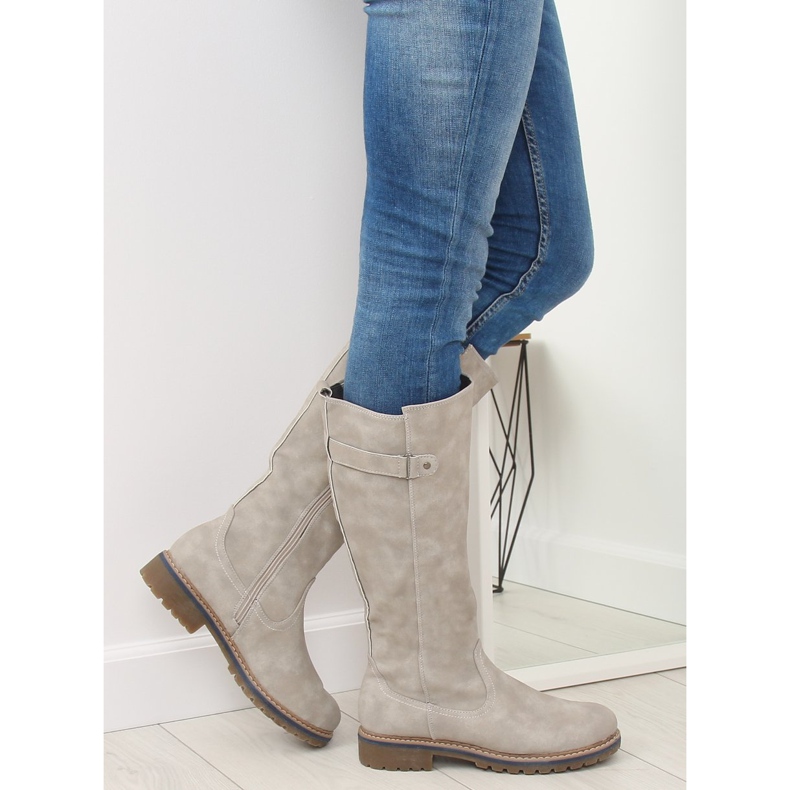 Drvene čizme bež GD-WL-07 Bež siva 1