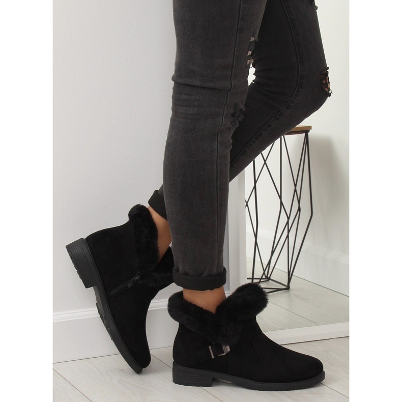 Crne Ženske crne čizme SJ1821-1 Crne crno 1