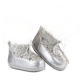 Modne čizme za snijeg siva 2