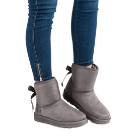 Mukluki s mašnom siva 1