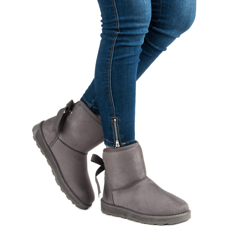 Mukluki s mašnom siva 2