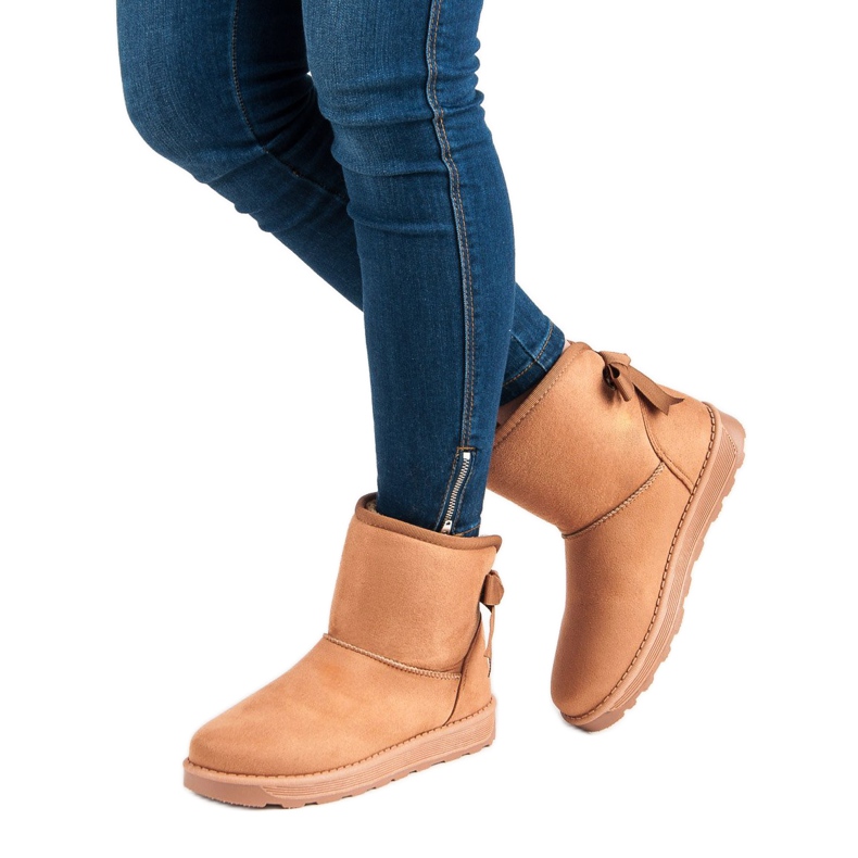 Mukluki s mašnom smeđa 1