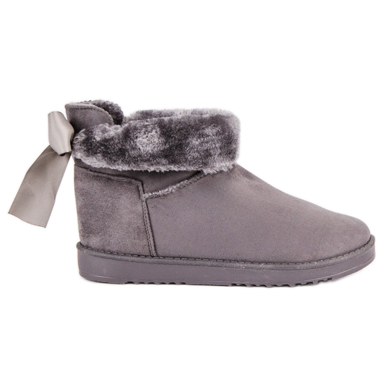 Čizme za snijeg s gornjim dijelom na okretanje siva 1