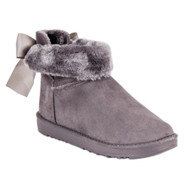 Čizme za snijeg s gornjim dijelom na okretanje siva 2