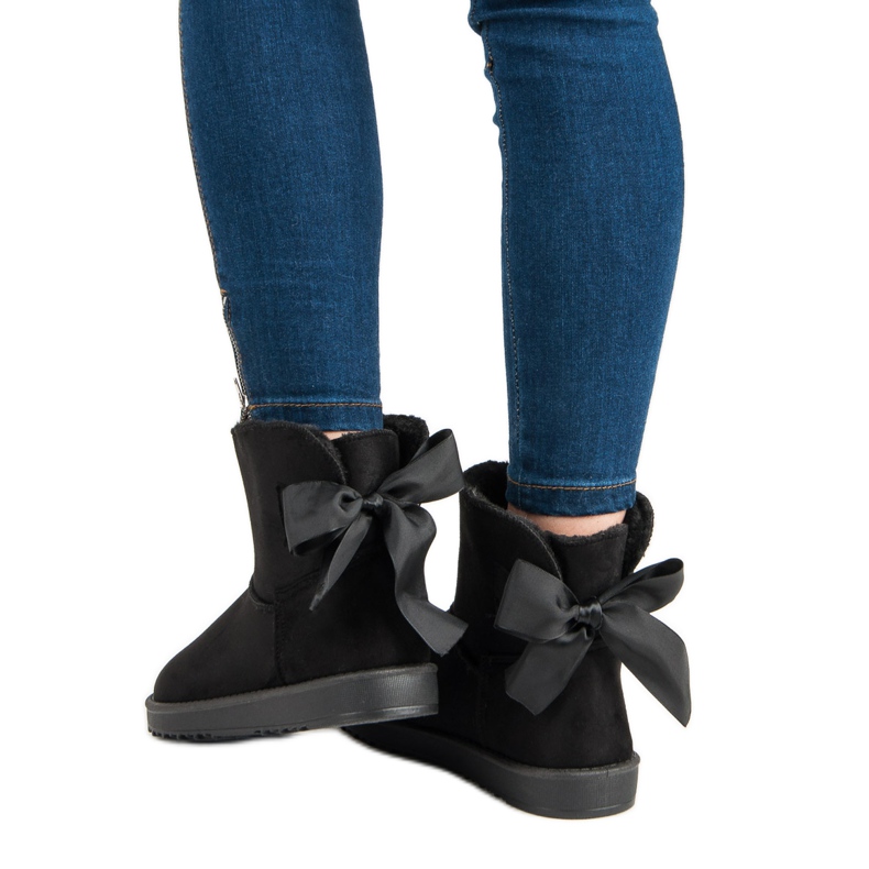 Snježne čizme s namotanom drškom crno 2