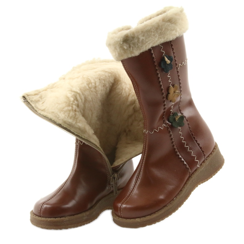 Zawadka Djevojačke čizme s krznom Zawatka smeđe smeđa 4