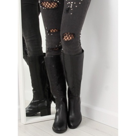 Crne čizme s visokim potpeticama 635-1 Crna 1