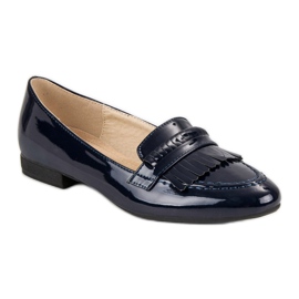 Lakirane mokasine plava 1