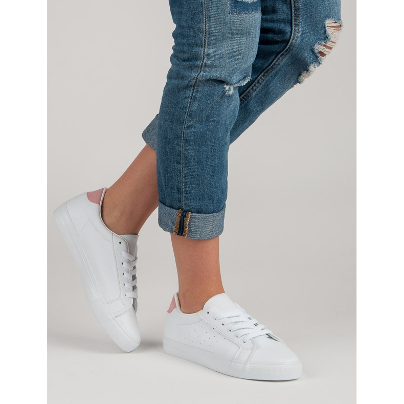 Bijele sportske cipele bijela ružičasta 1