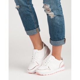 Bijele sportske cipele bijela žuta boja ružičasta 2