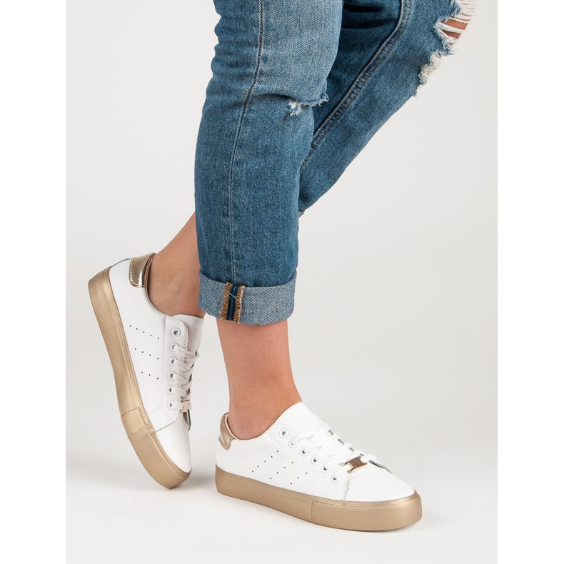 Udobne sportske cipele bijela žuta boja 1