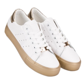 Udobne sportske cipele bijela žuta boja 2