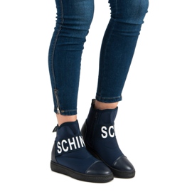 Bestelle Modne visoke tenisice bijela tamnoplava 2