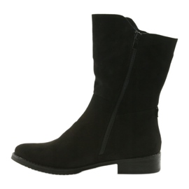 M.Daszyński Crne čizme od antilopa SA130 crna 2