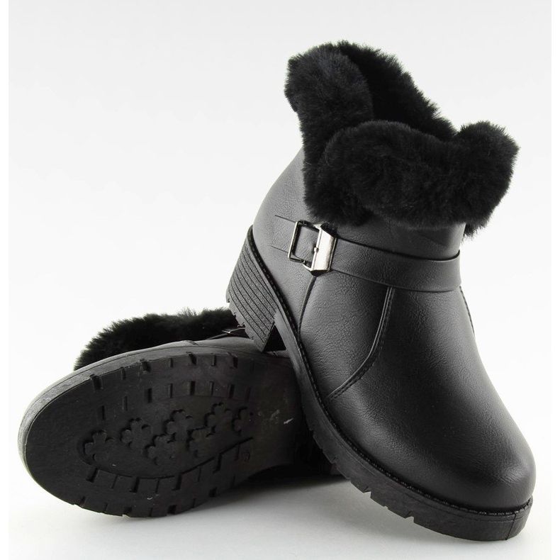 Crne Ženske crne čizme SJ1820-1 Crne crno 2