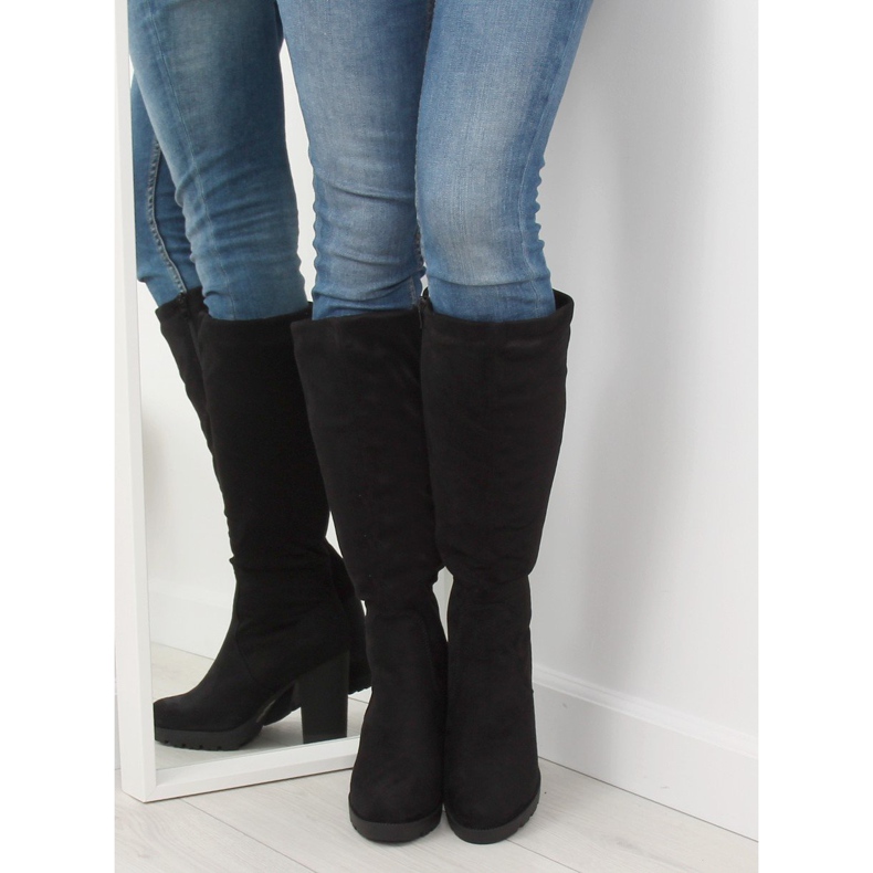 Crna visoka potpetica 7290 Crna 1