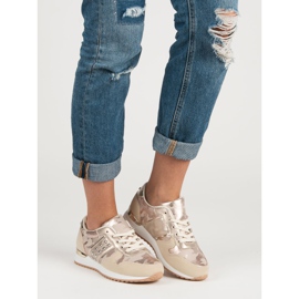 Modne sportske cipele žuta boja ružičasta 1