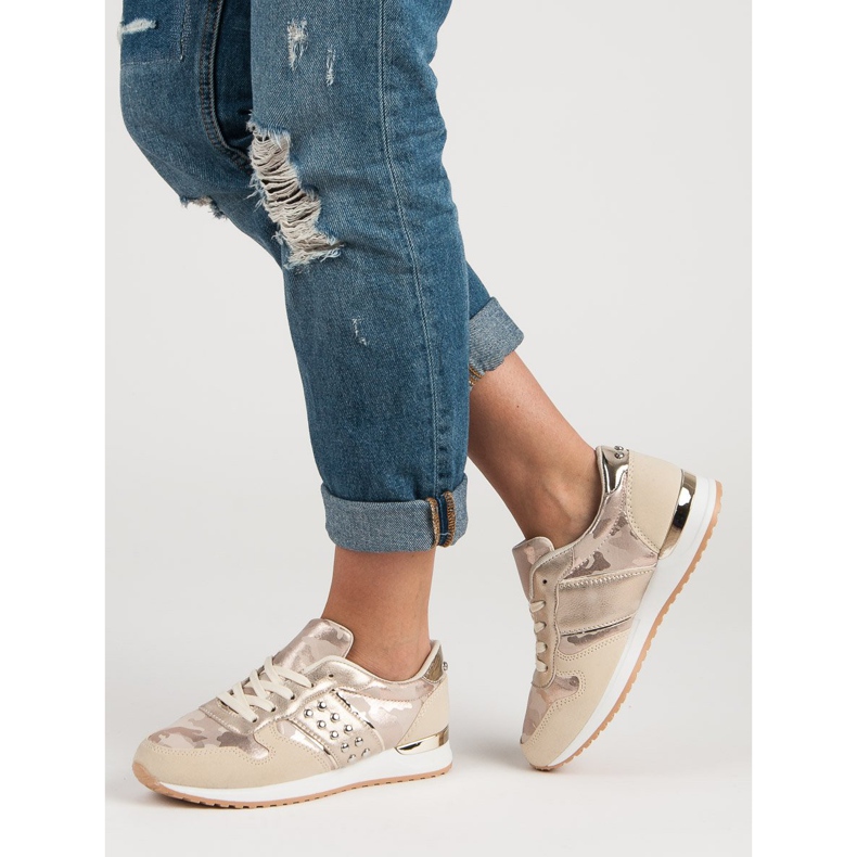 Modne sportske cipele žuta boja ružičasta 2