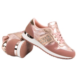 Modne sportske cipele žuta boja ružičasta 1