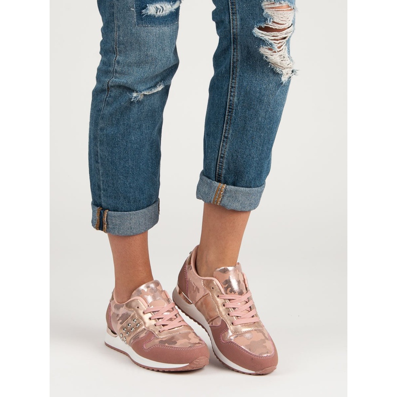 Modne sportske cipele žuta boja ružičasta 2