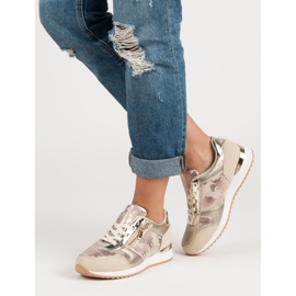 Sportske cipele s ukrasnim zatvaračem žuta boja ružičasta 2