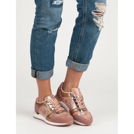 Sportske cipele s ukrasnim zatvaračem žuta boja ružičasta 1